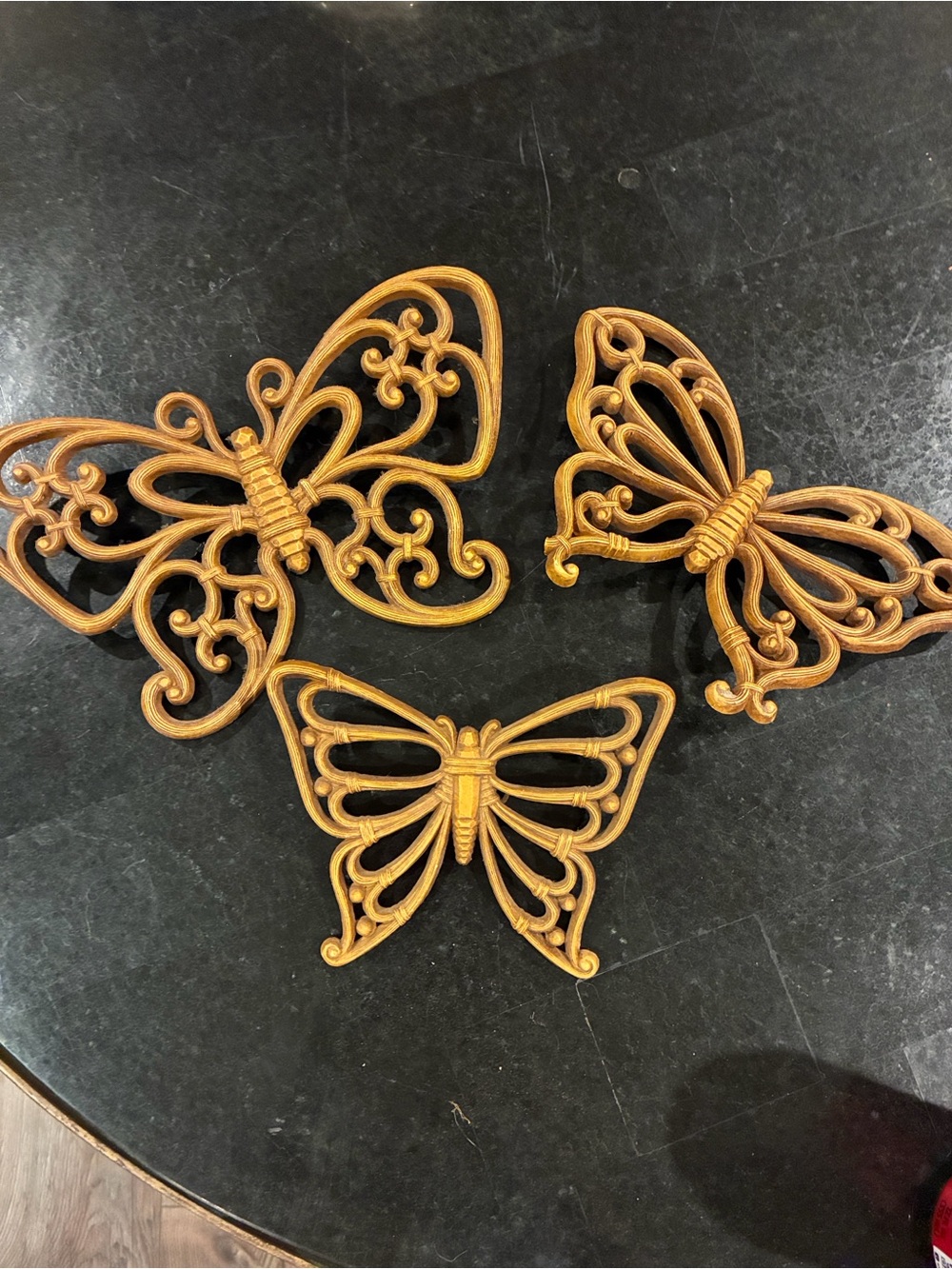 Vintage Homeco Set of 3 Decorative Butterfly Wall Decor Made in USA